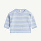 Summer and Storm - Knitted Pullover in Powder Blue Stripe