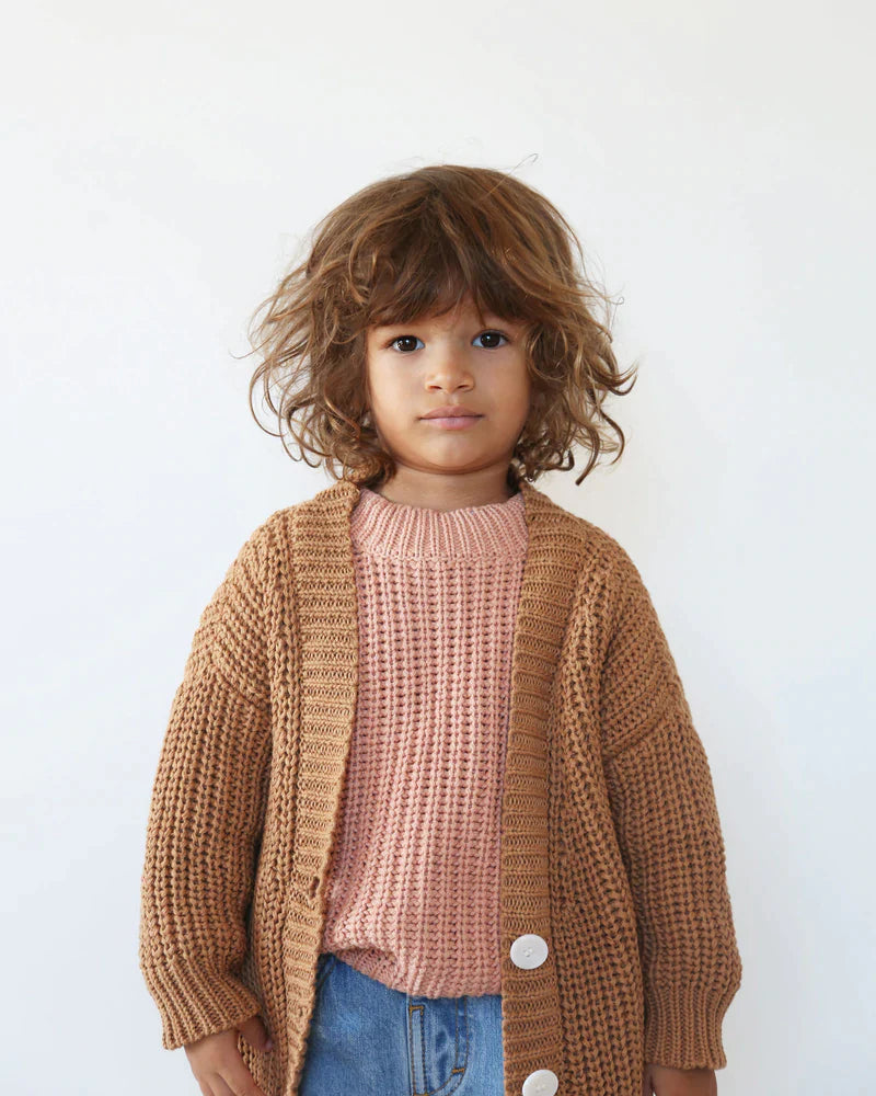 Summer and Storm - Oversized Cardigan Tan
